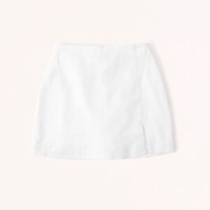Abercrombie Linen-Blend Slit Mini Skort